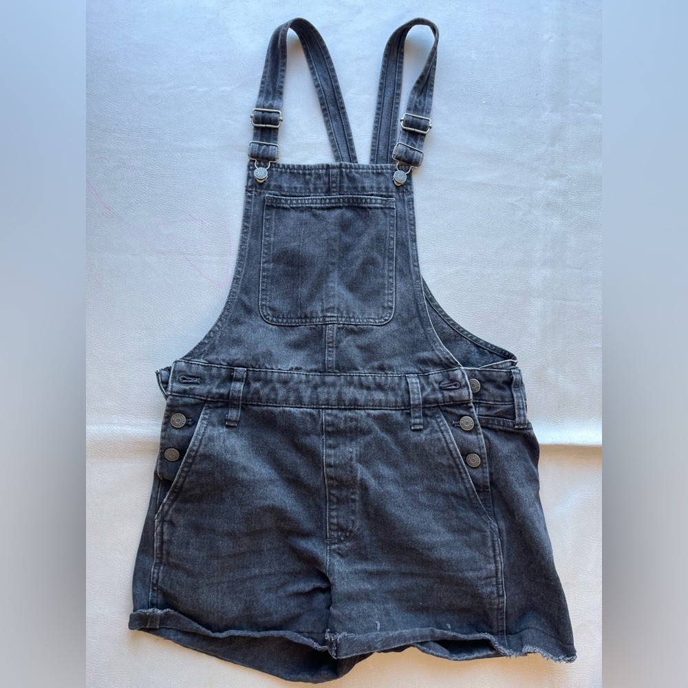 Madewell black short overalls